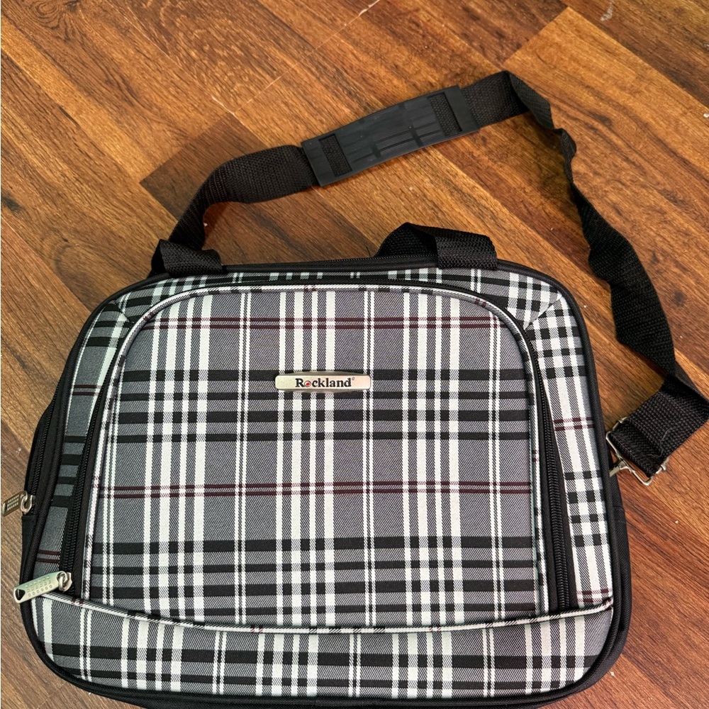 Black and Gray Plaid Unisex Bag
